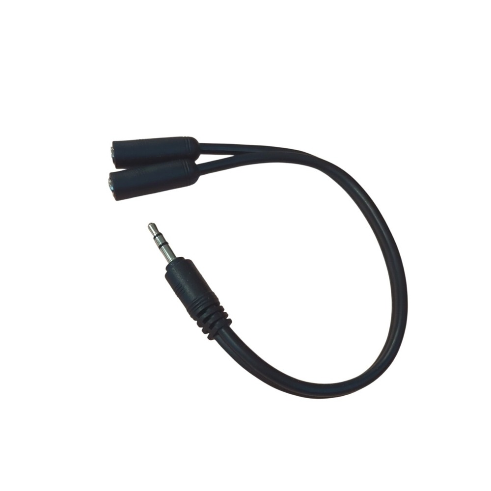 Headphone‎ Splitter 3.5mm Stereo Male to Dual Female Black